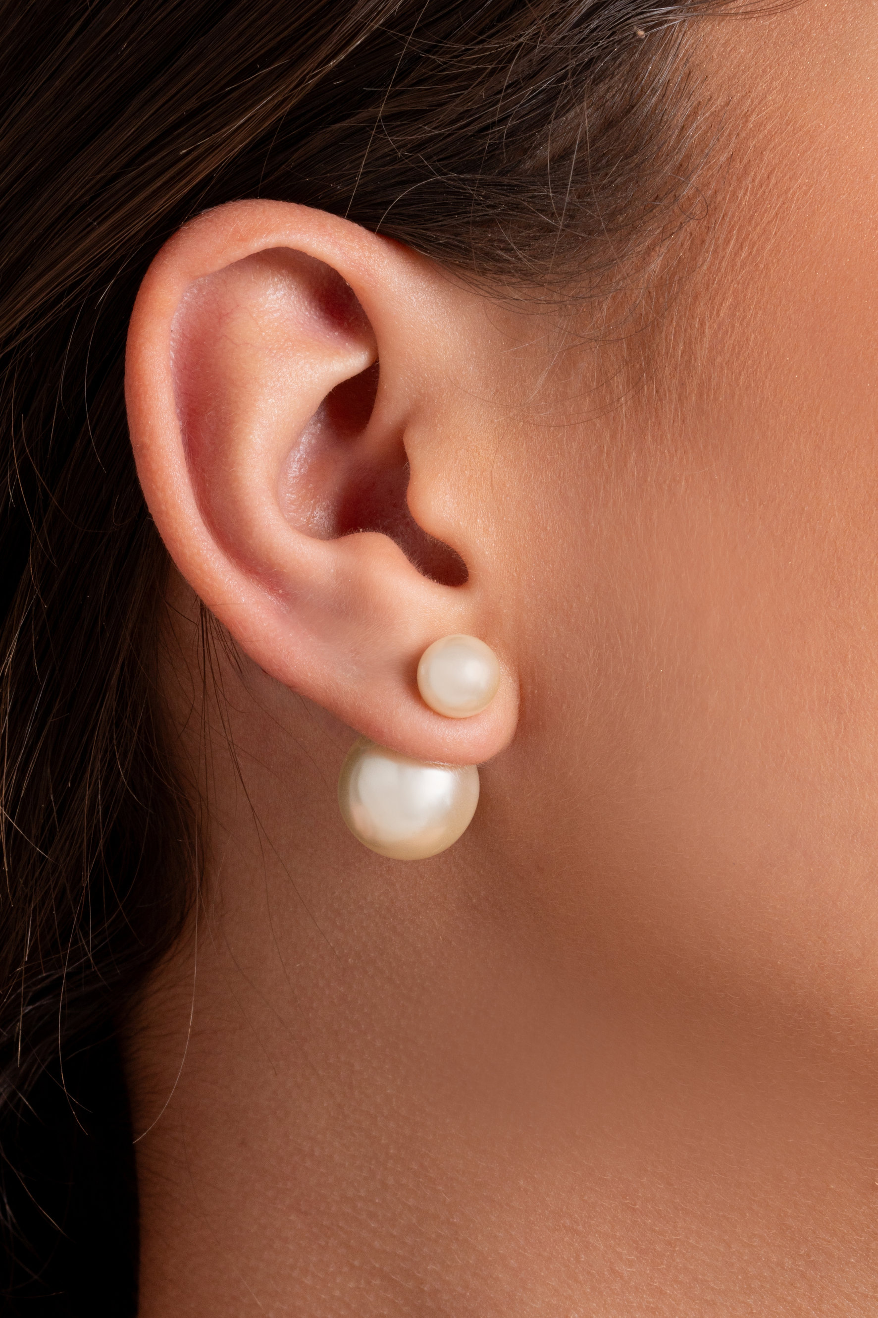 BRINCO EAR JACKET PEROLA DOURADO