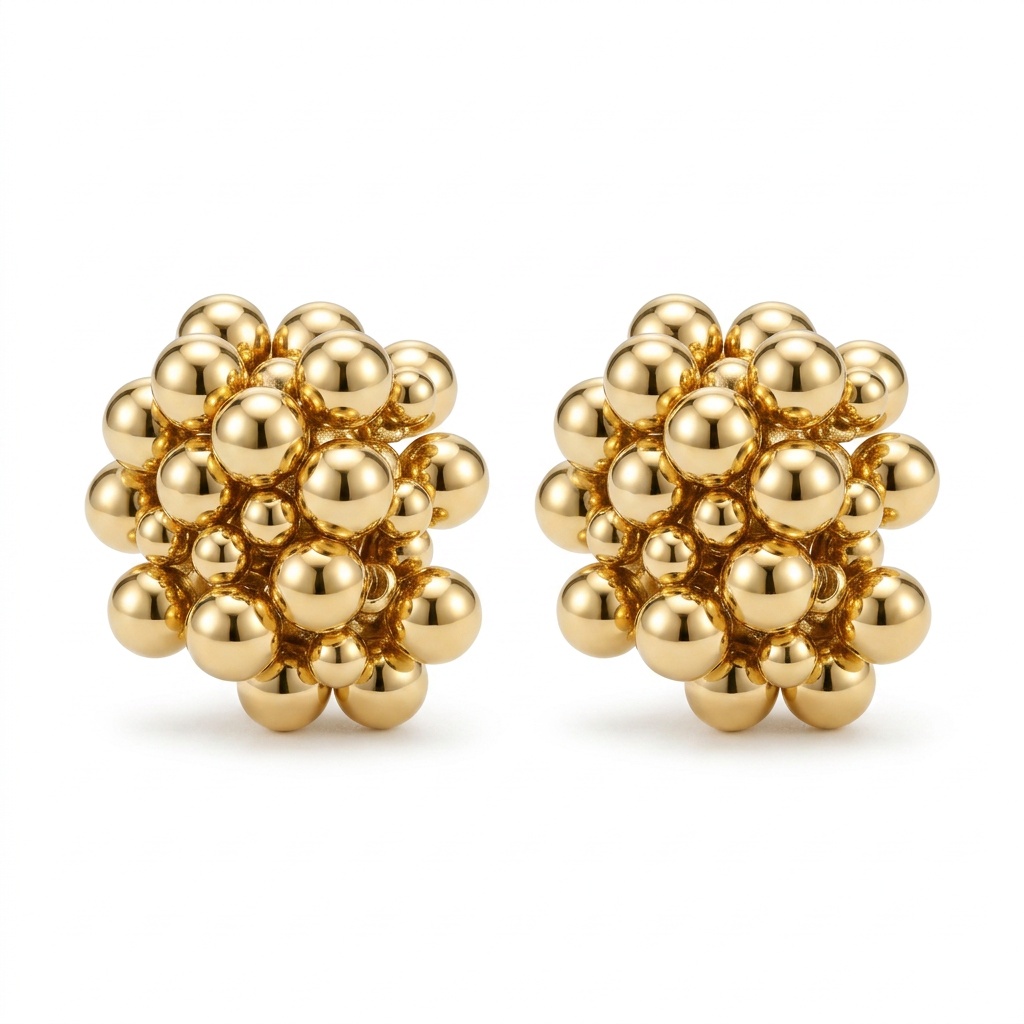 BRINCO BOLINHAS LISAS DOURADO