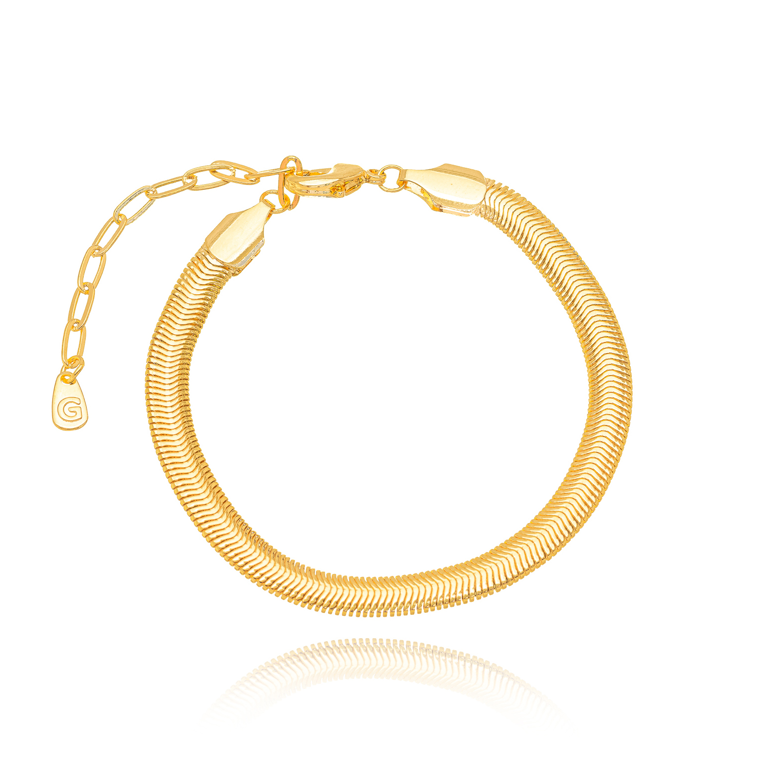 PULSEIRA MALHA ROLICA LISA DOURADO