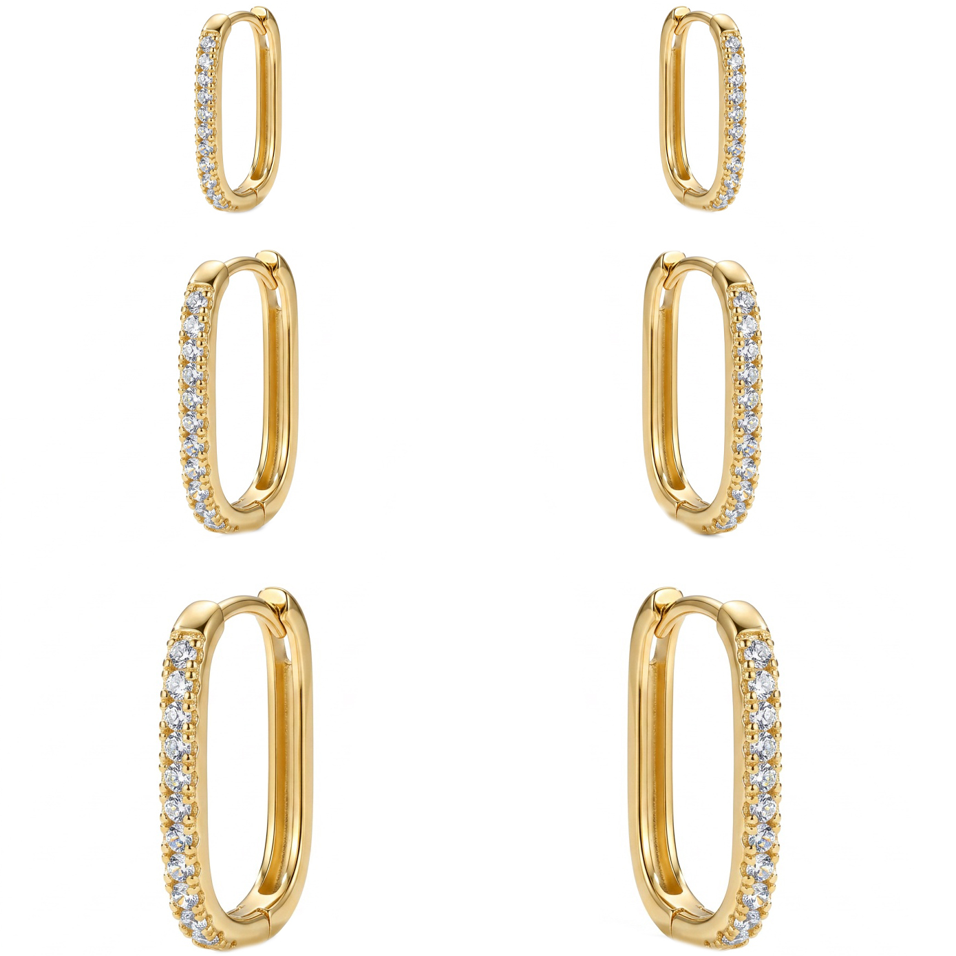 BRINCO TRIO ARGOLA MICRO ZIRCONIA DOURADO