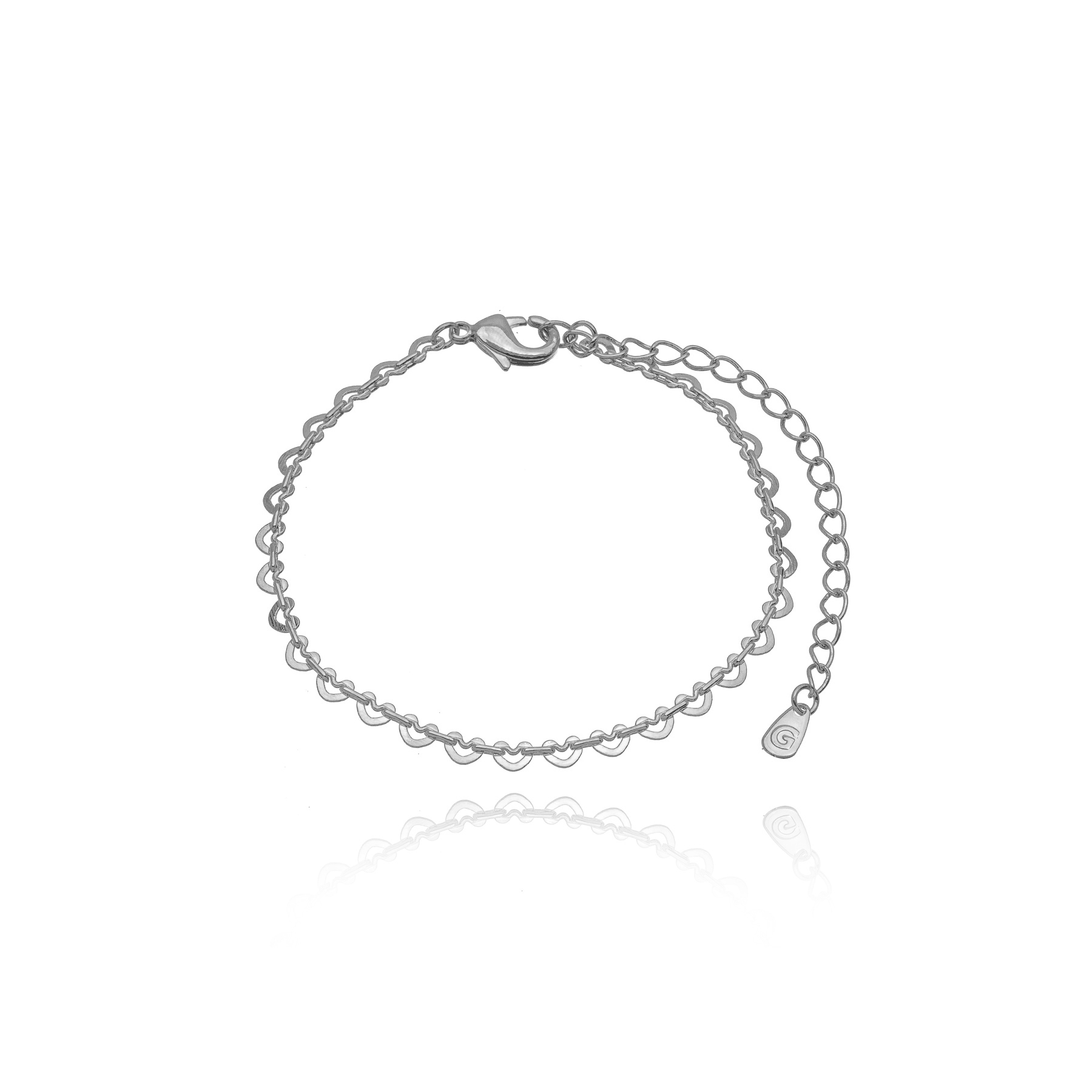 PULSEIRA CORACAO VAZADO LISO BRANCO