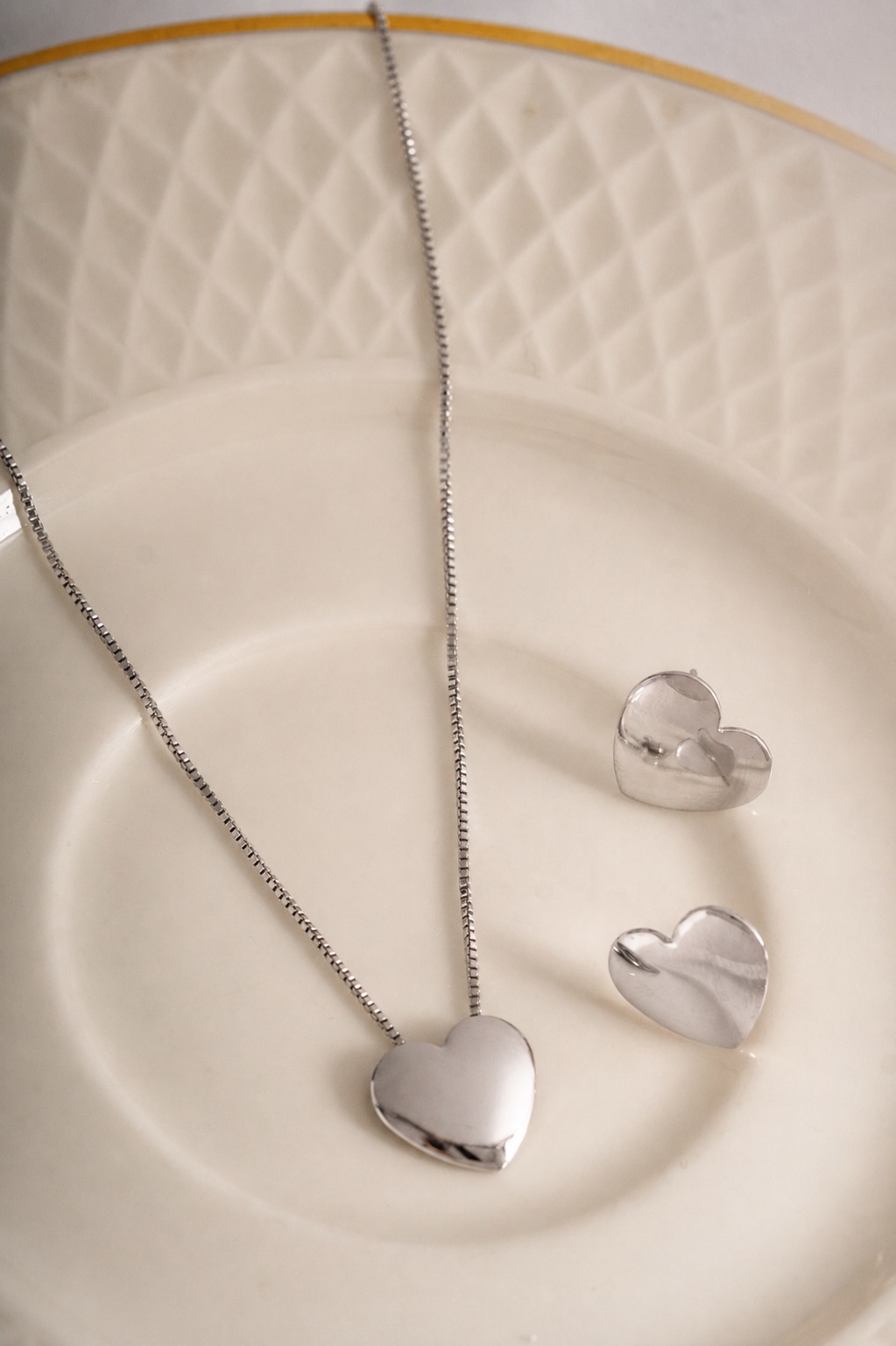 CONJUNTO CORACAO LISO BRANCO
