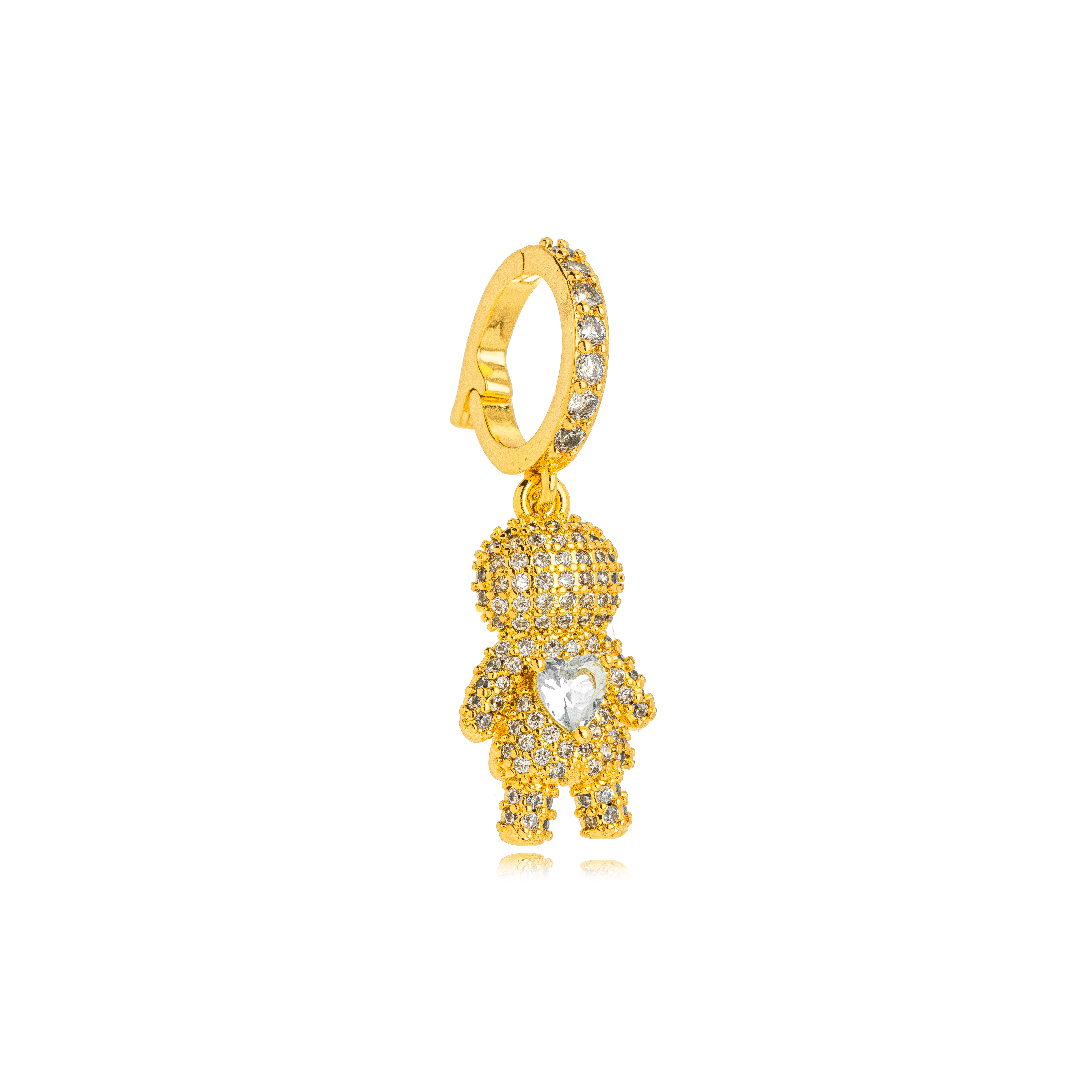 PINGENTE MENINO CRAVEJADO CRISTAL DOURAD