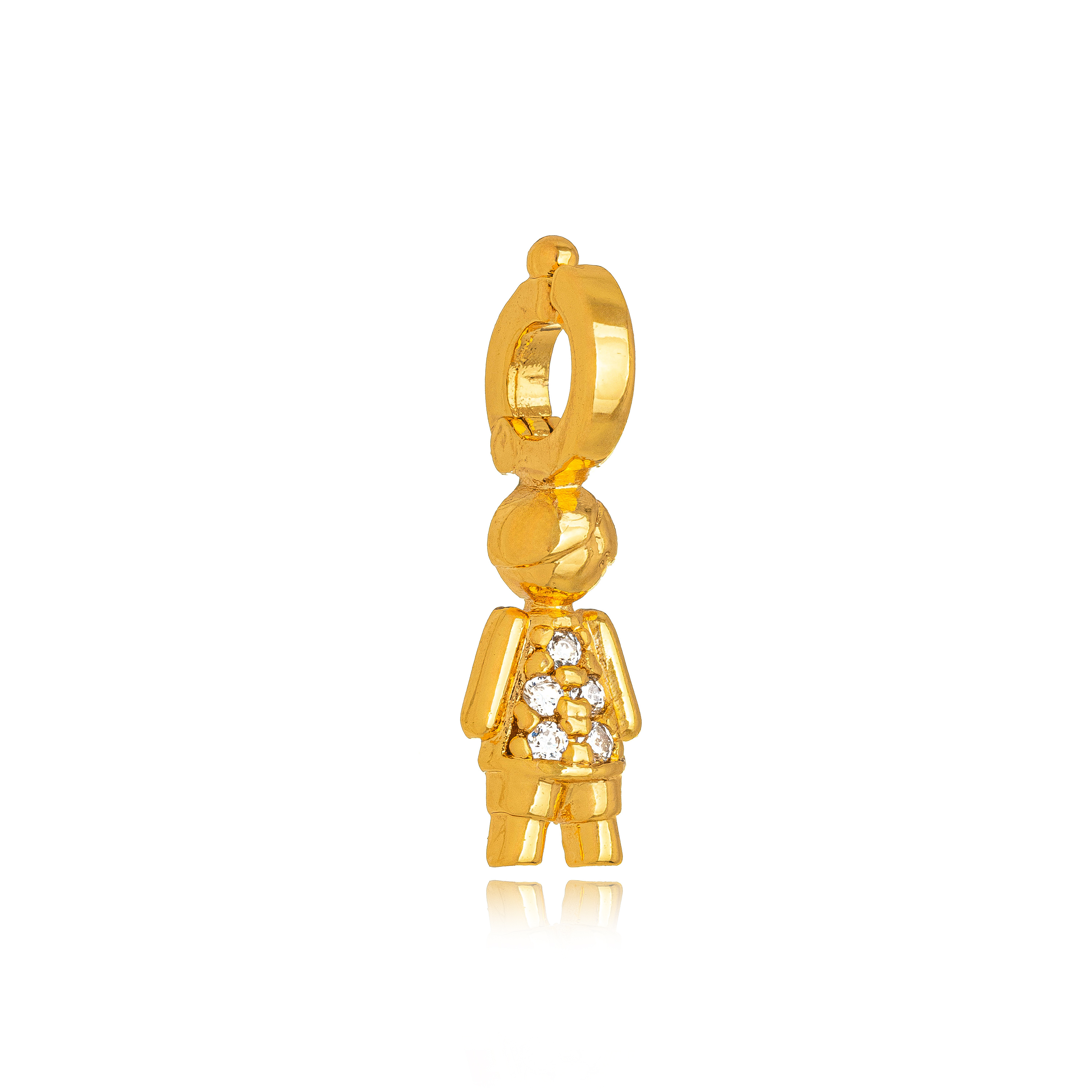 PINGENTE MENINO MICRO ZIRCONIA DOURADO