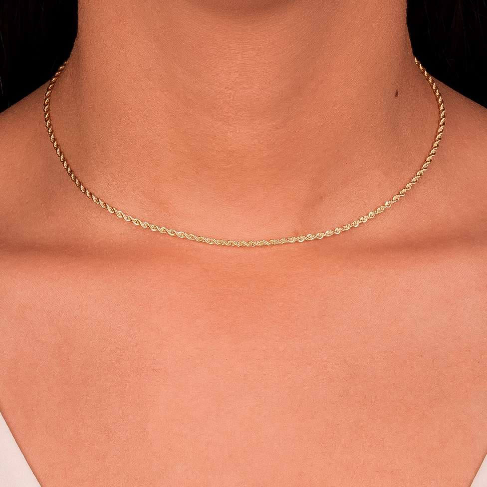 CHOKER CORDAO BAIANO FINO LISO DOUR