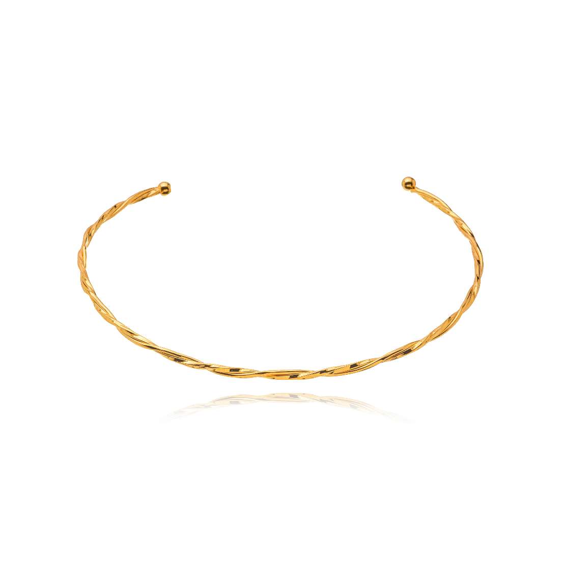 CHOKER ARO TORCIDO LISO DOURADO