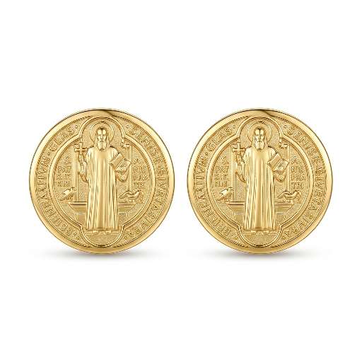 BRINCO SAO BENTO LISO DOURADO